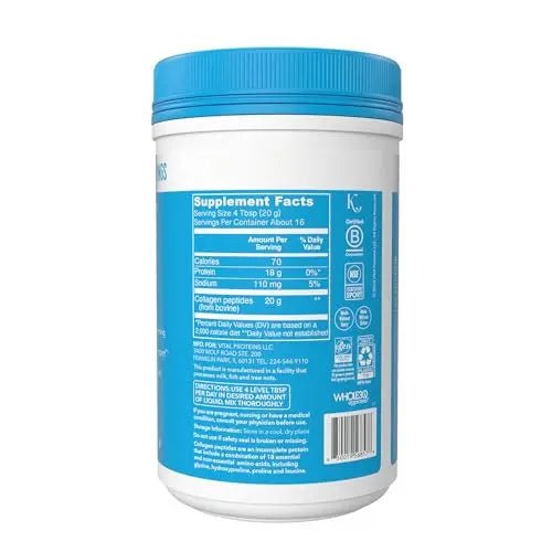 Vital Proteins Collagen Peptides Powder, Promotes Hair, Nail, Skin, Bone and Joint Health - TrustMedUSA