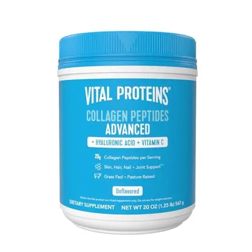 Vital Proteins Collagen Peptides Powder with Hyaluronic Acid and Vitamin C, Unflavored - TrustMedUSA