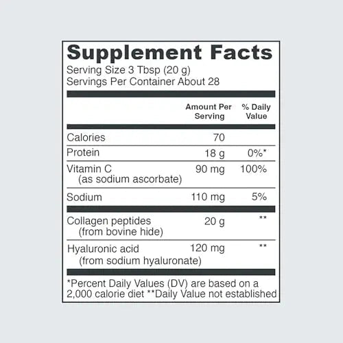Vital Proteins Collagen Peptides with Hyaluronic Acid and Vitamin C, Shrink-Wrapped - TrustMedUSA