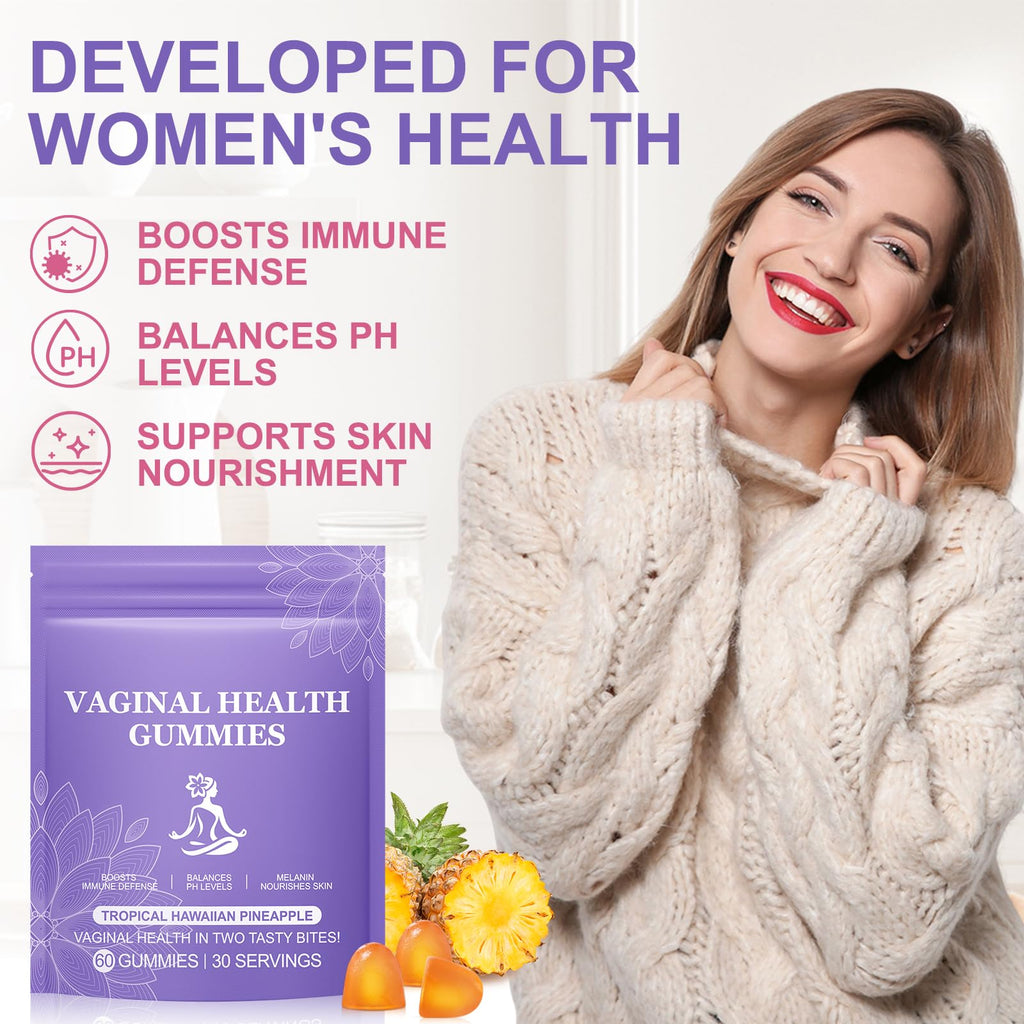 Vital Vaginal Probiotic Gummies for Women, 60PCS Feminine Balance Gummies, PH Balance,Immune Support, Vegan, Gluten-Free, Vaginal Probiotics Supplement, 60 Count - TrustMedUSA