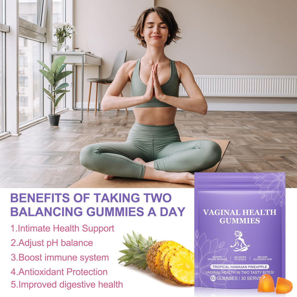 Vital Vaginal Probiotic Gummies for Women, 60PCS Feminine Balance Gummies, PH Balance,Immune Support, Vegan, Gluten-Free, Vaginal Probiotics Supplement, 60 Count - TrustMedUSA