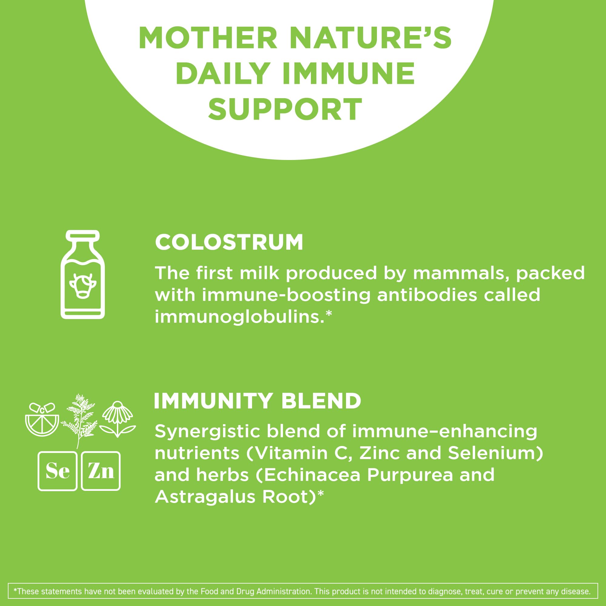 Vital Vitamins Colostrum Supplement - Vitamin C, Zinc, & Selenium - from First Milking - Standardized to Contain 10% IgG Immunoglobulins - Grass-Fed American Cows - 60 Capsules - TrustMedUSA