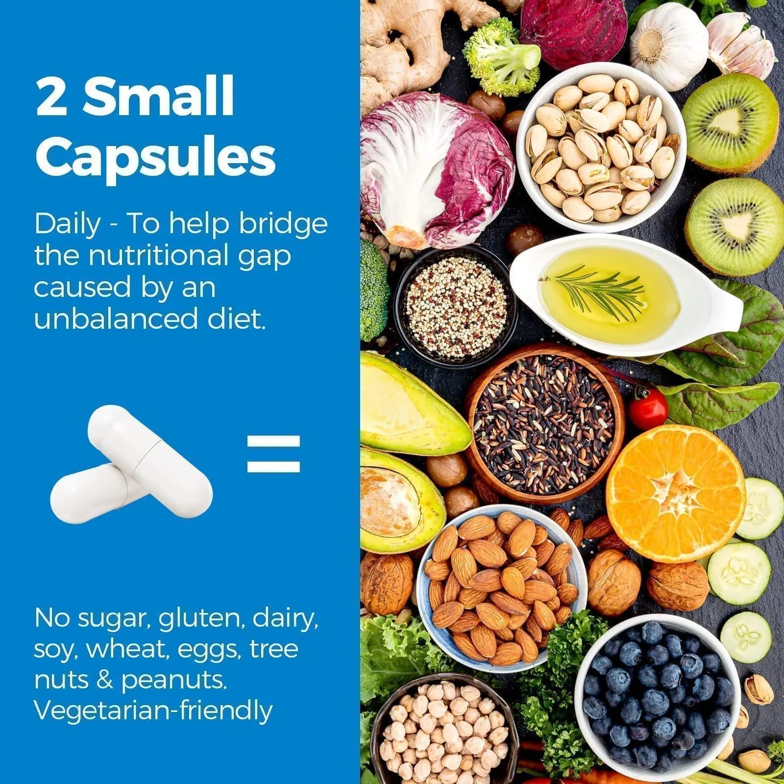 Vitalibre 6 in 1 Magnesium Complex for Women Men, 260mg Elemental Magnesium | Max Absorption | Chelated Magnesium Supplement for Bone, Relaxation & Nerves Support | Non-GMO, 120 Vegan Capsules - TrustMedUSA