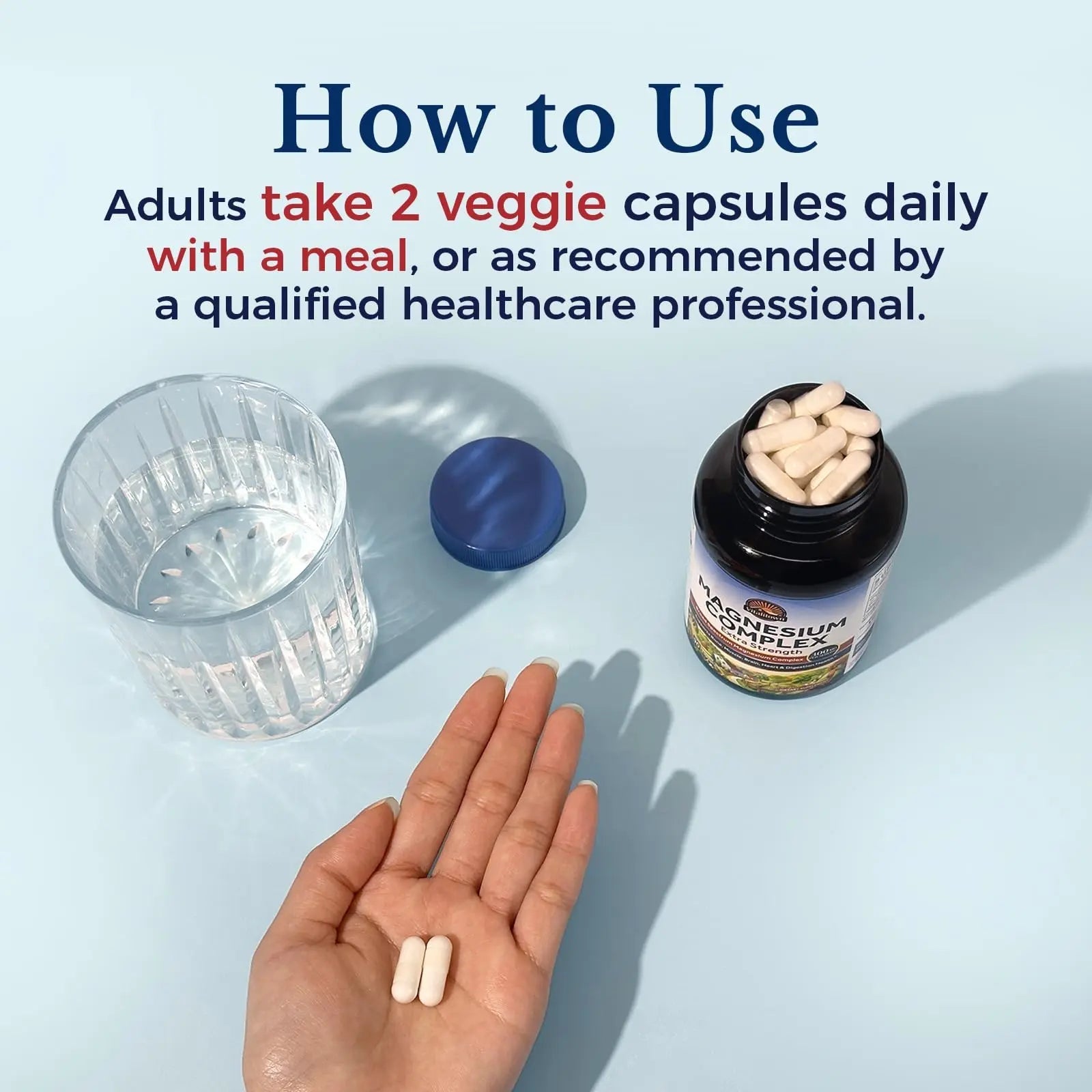 Vitalitown Magnesium Complex Supplement | 300mg Elemental Mag | Magnesium Citrate Glycinate Taurate Malate | Non-GMO, No Gluten, 90 Vegan Magnesio Capsules for Bone Brain Heart - TrustMedUSA