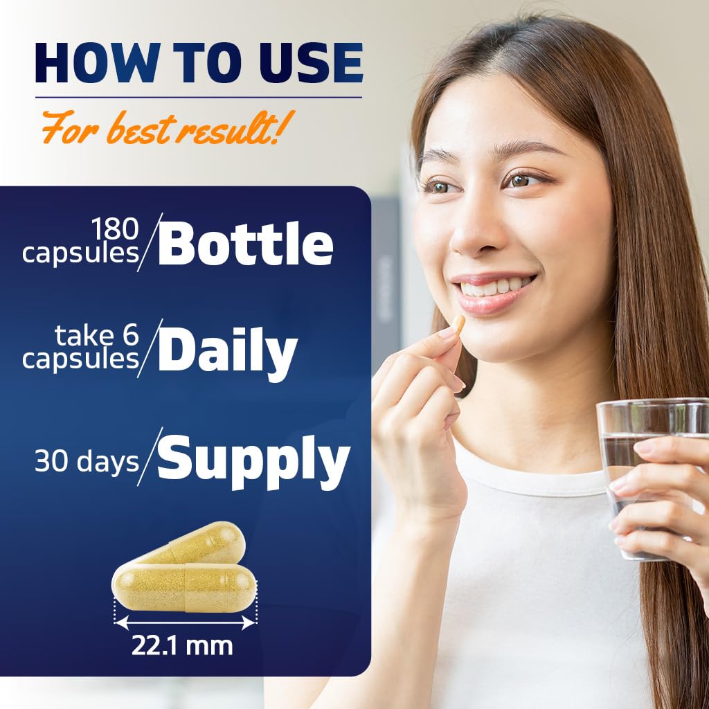 Vitamatic Bovine Colostrum 30% IgG Supplement 1500 mg per Serving - Supplement for Gut Health, Hair Growth, Beauty, Muscle Recovery, & Immune Support - 180 Veg Capsules - TrustMedUSA