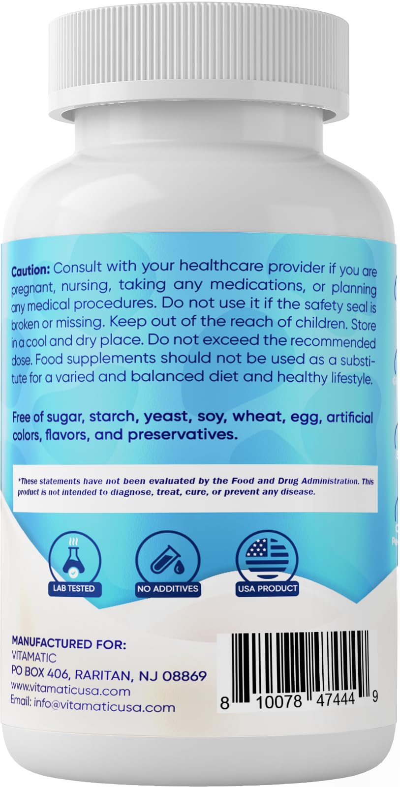 Vitamatic Bovine Colostrum Supplement 1000 mg per Serving - 50% Highest IgG - Supplement for Gut Health, Hair Growth, Beauty, Muscle Recovery, & Immune Support - 120 Capsules - TrustMedUSA