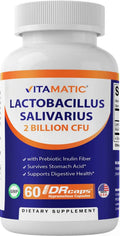 Vitamatic Lactobacillus Salivarius 2 Billion per DR Capsule - 60 Count - Digestive Support - TrustMedUSA