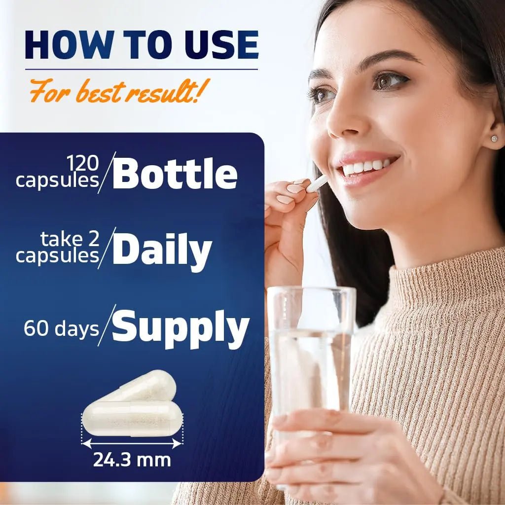 Vitamatic Magnesium Complex, 400mg Elemental MG (as Bisglycinate, Citrate, Taurate, Malate, Aspartate, Oxide, Gluconate, Lysinate Glycinate, Orotate, Succinate) - 120 Capsules per Pack - 2 Pack - TrustMedUSA