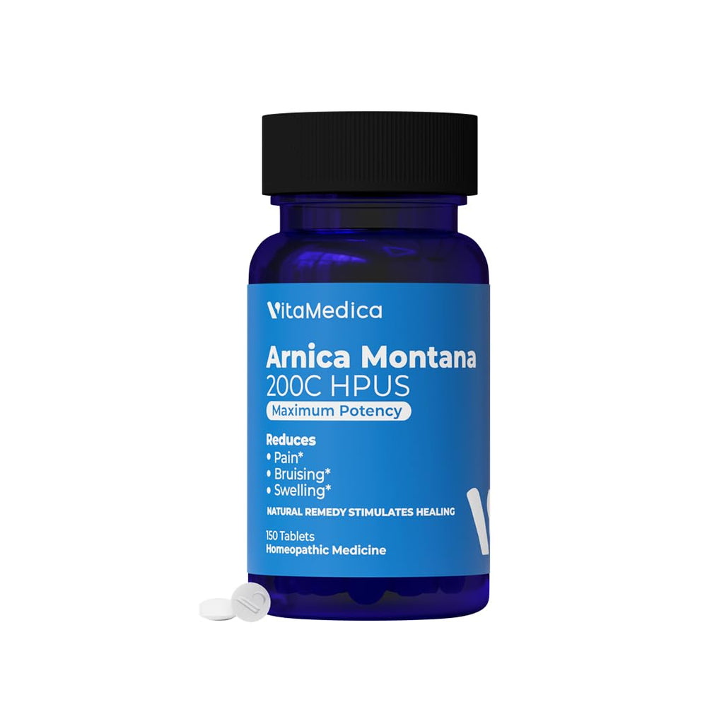 VitaMedica Arnica Montana 200C Rapid Dissolve Tablets for Natural Pain, Bruising, and Swelling Support - High Potency Homeopathic Medicine for Injury and Surgery Recovery - 150 Ct - 50 Servings - TrustMedUSA