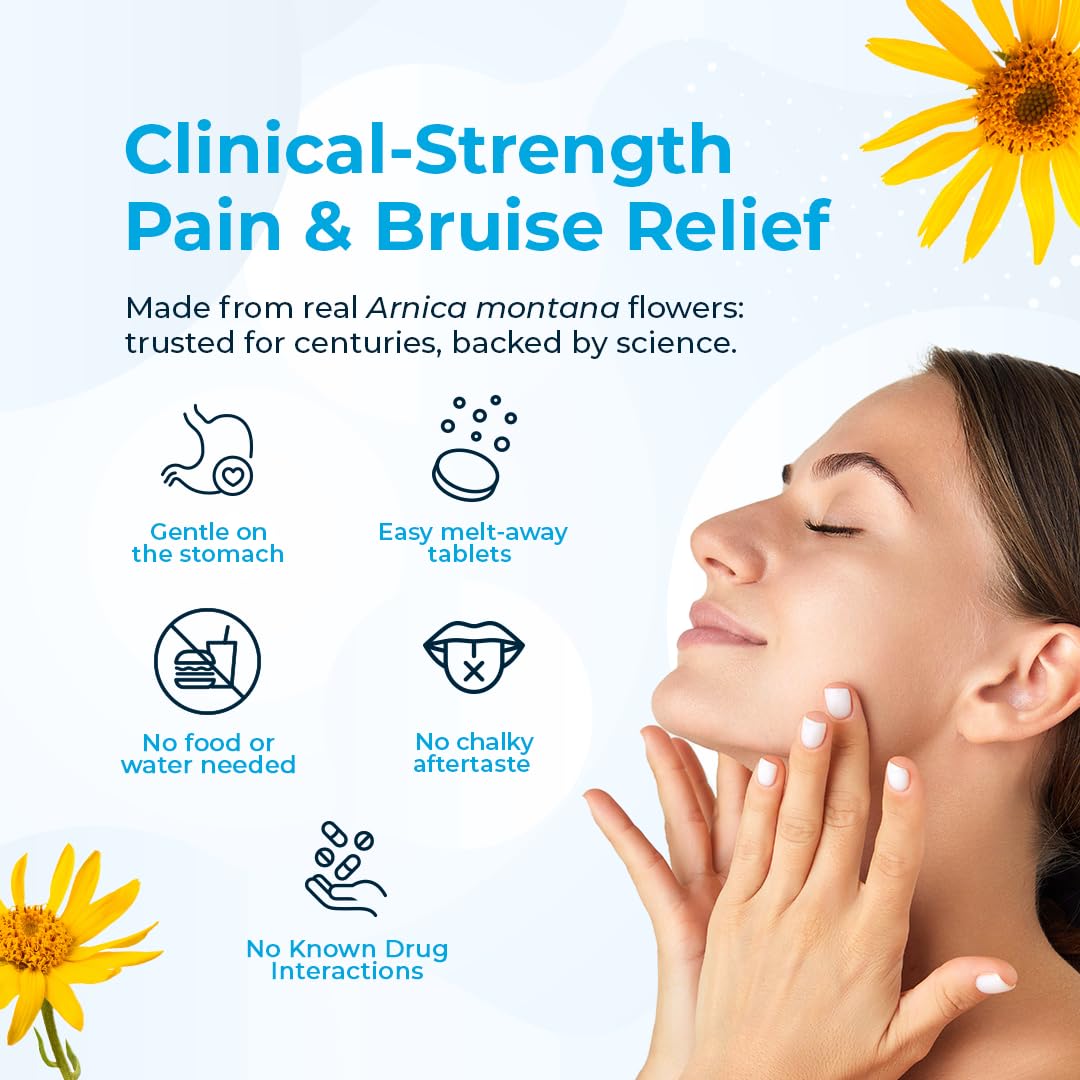 VitaMedica Arnica Montana 30X Homeopathic Tablets for Bruising Pain and Swelling | Plant Based Formula | Recommended by Plastic Surgeons | Natural Recovery Surgery Or Injury | 3 Pack | 150 Servings - TrustMedUSA