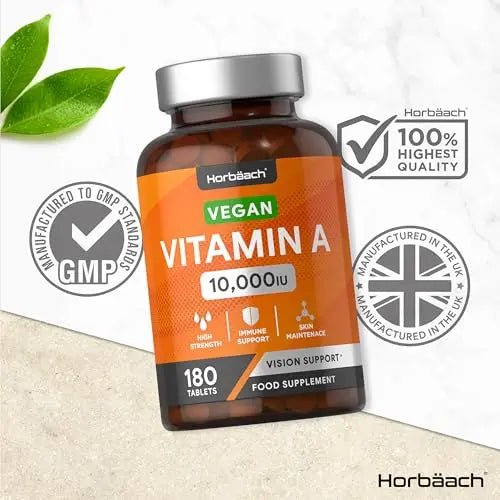 Vitamin A Tablets 10000iu | 180 Count | High Strength Vitamin A as Retinol Acetate - TrustMedUSA