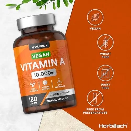 Vitamin A Tablets 10000iu | 180 Count | High Strength Vitamin A as Retinol Acetate - TrustMedUSA