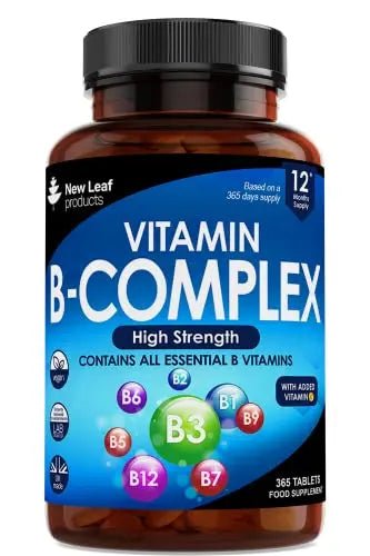 Vitamin B Complex - 365 Small Tablets (One Year Supply) High Strength All 8 B Vitamins - TrustMedUSA