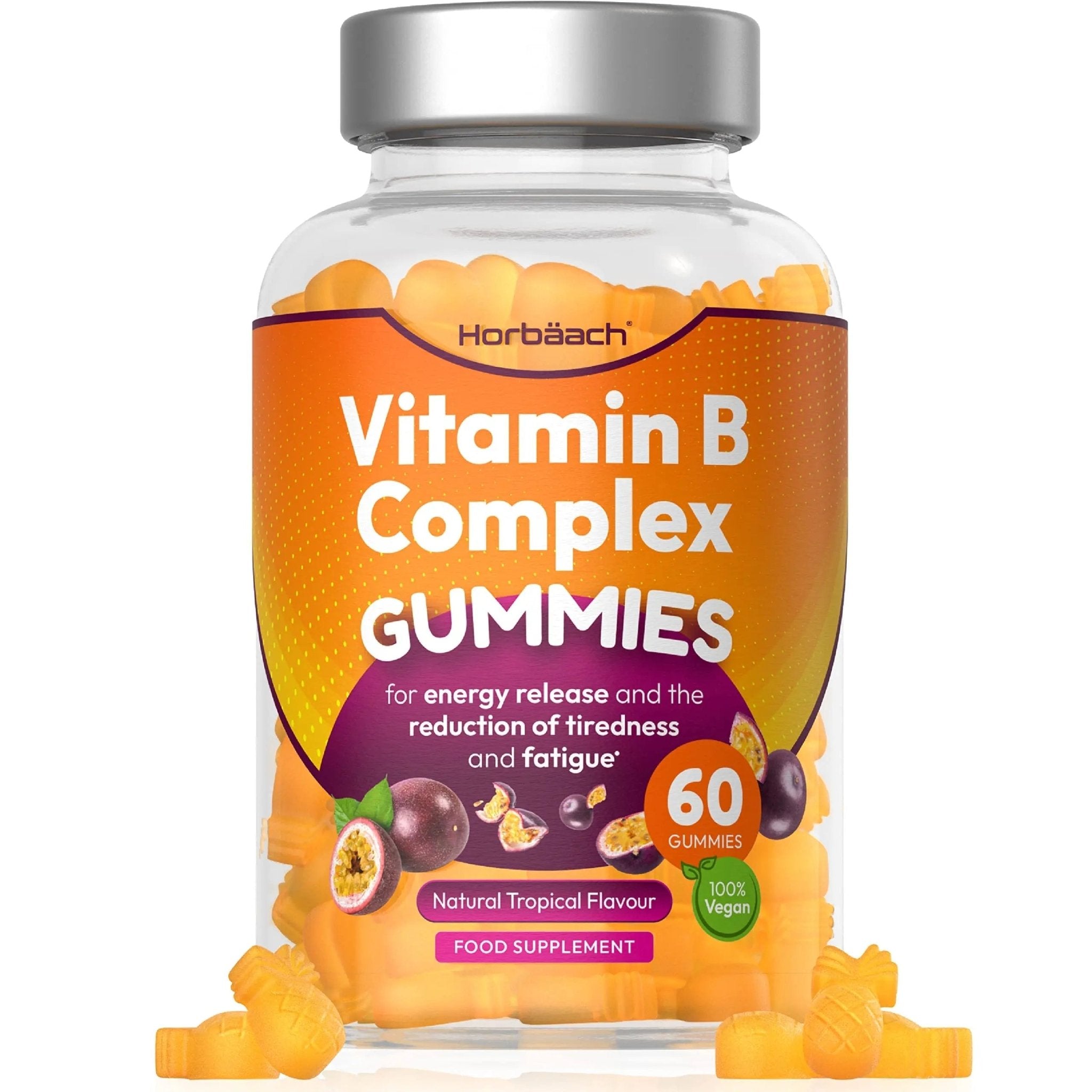 Vitamin B Complex Gummies | 60 Vegan Gummies - Tablet Alternative | High Strength B12 - TrustMedUSA