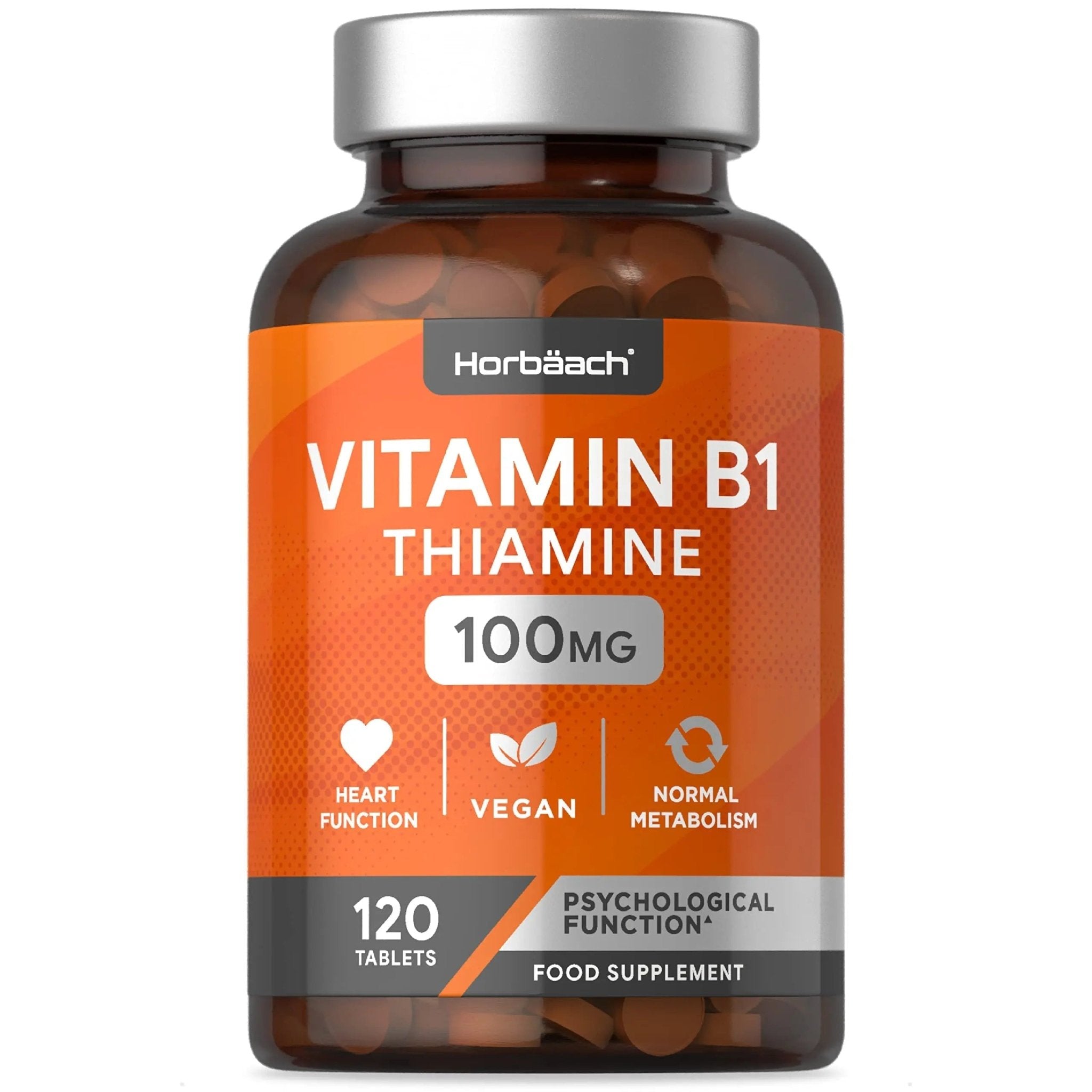 Vitamin B1 Thiamine High Strength 100mg | 120 Vegan Tablets | No Artificial - TrustMedUSA