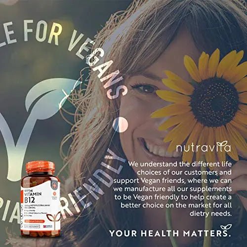 Vitamin B12 1000mcg - 365 High Strength Vegan Tablets (1 Year Supply) - Max Strength - TrustMedUSA