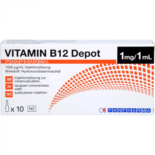 VITAMIN B12 DEPOT PANPHARMA 1000 μg/ml 10X1 ml Hydroxocobalamin - TrustMedUSA