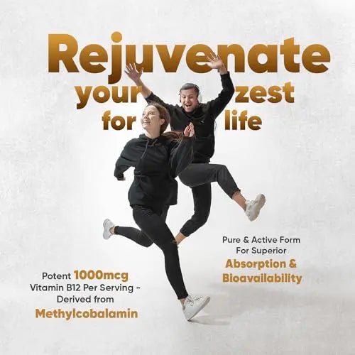 Vitamin B12 Tablets High Strength – 1000mcg Vegan B12 Supplement – 450 Pure Methylcob - TrustMedUSA