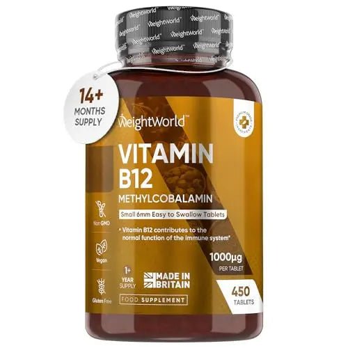 Vitamin B12 Tablets High Strength – 1000mcg Vegan B12 Supplement – 450 Pure Methylcob - TrustMedUSA