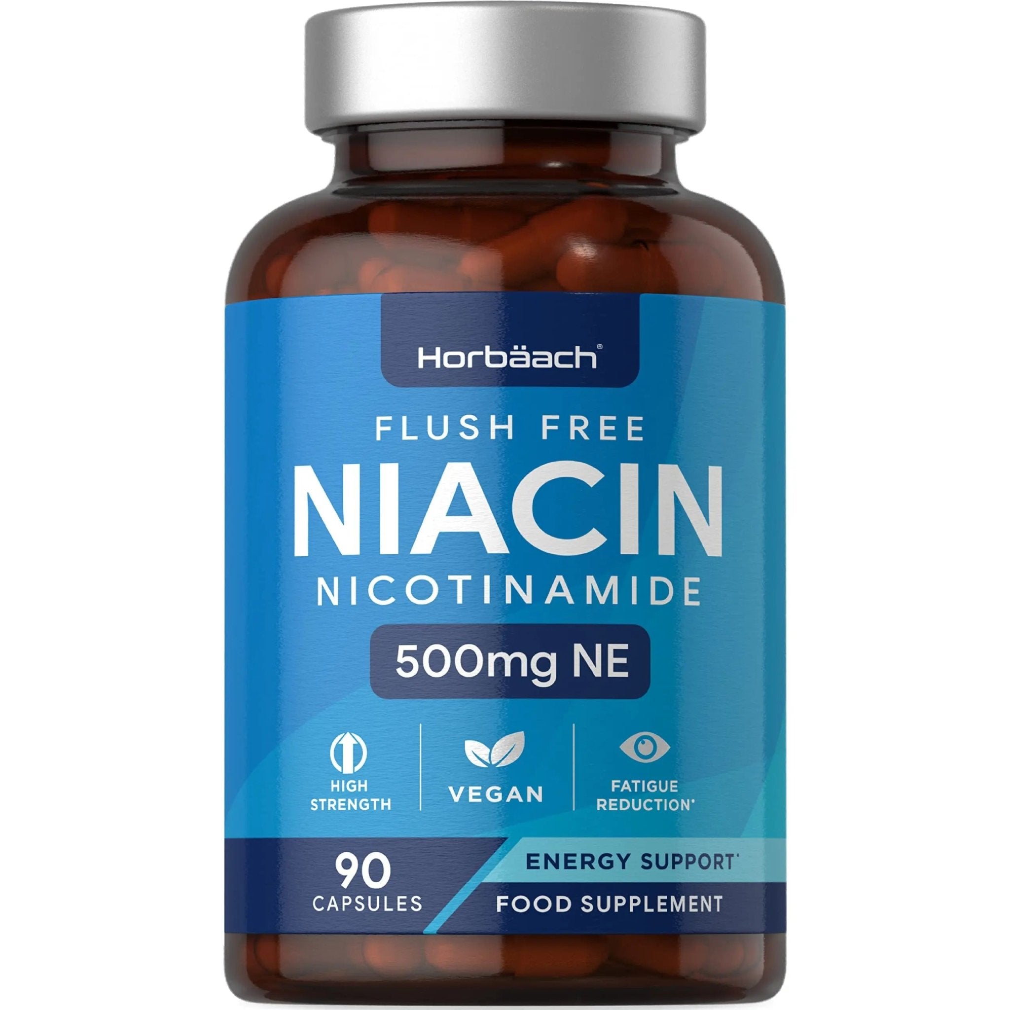 Vitamin B3 Niacin 500mg | 90 Vegan Capsules | Flush Free Nicotinamide Supplement - TrustMedUSA