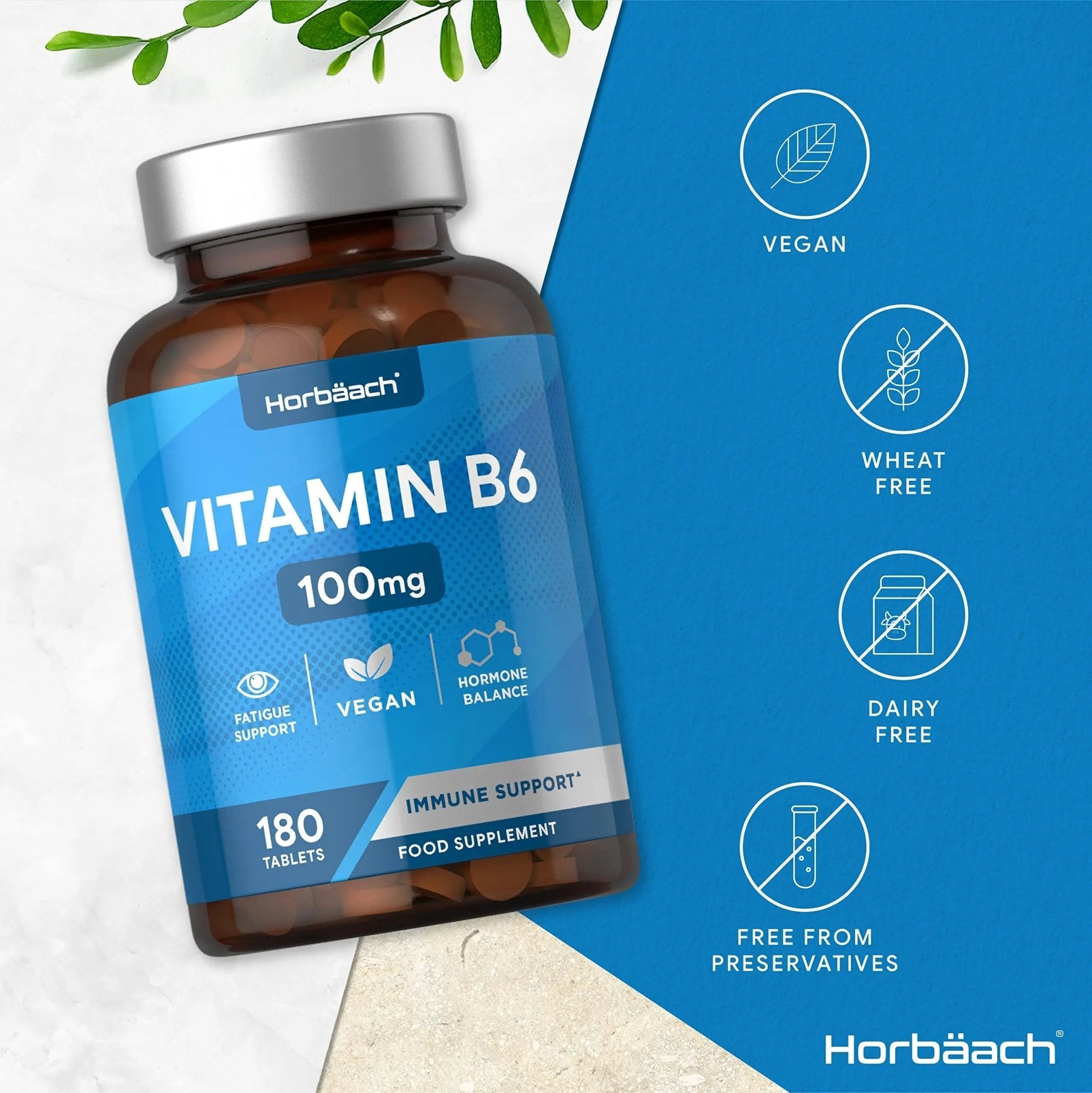Vitamin B6 100mg | 180 High Strength Tablets | Regulation of Hormonal Activity & Fatigue - TrustMedUSA