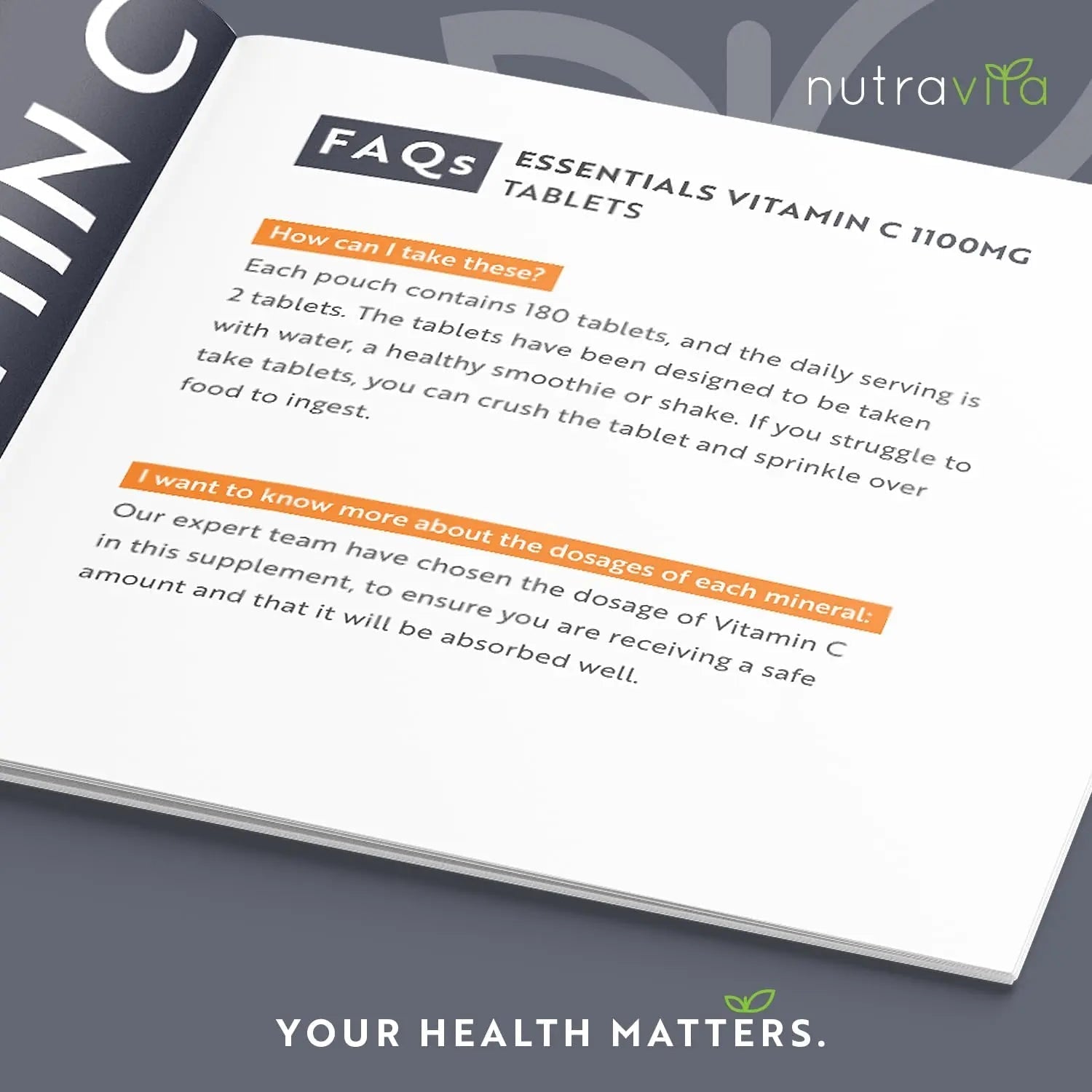 Vitamin C Tablets 1100mg – 180 Premium Vegan and Vegetarian Tablets – 3 Month Supply - TrustMedUSA