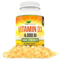 Vitamin D 4,000 IU Softgels, Maximum Strength Vitamin D3 Supplement, 365 Easy to Swallo - TrustMedUSA