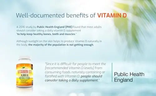 Vitamin D 4,000 IU Softgels, Maximum Strength Vitamin D3 Supplement, 365 Easy to Swallo - TrustMedUSA