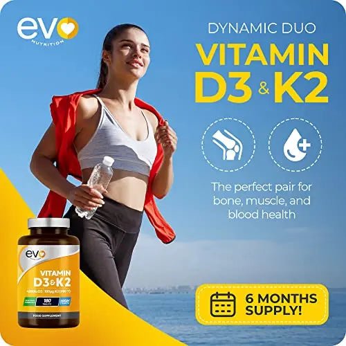 Vitamin D3 4000iu & Vitamin K2 100ug (MK7) |180 Vegetarian Tablets | 1-A-Day | 6 Month - TrustMedUSA