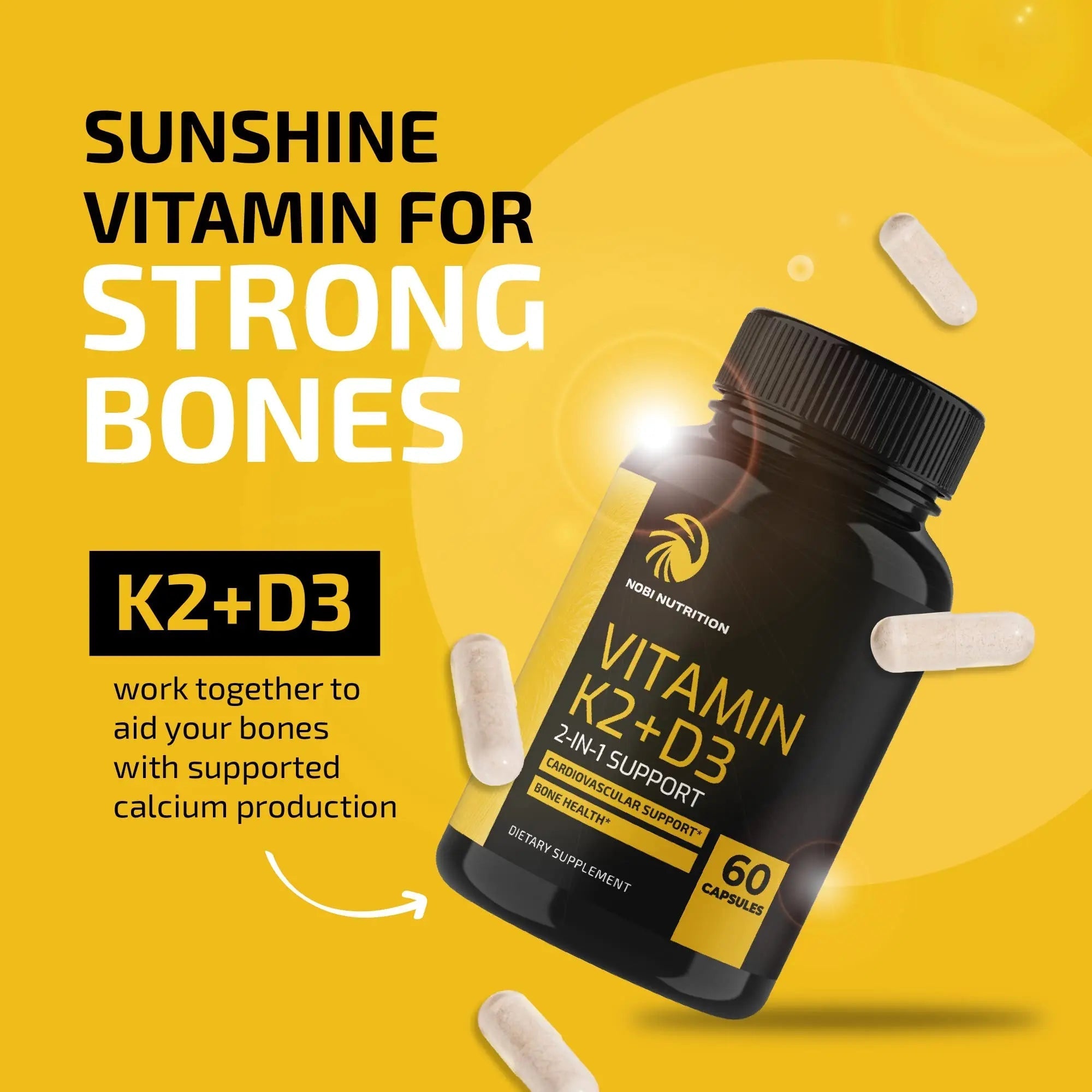 Vitamin D3 K2 5000 IU for Immune System, Strong Bones & Teeth Support | Vitamin D3 - TrustMedUSA