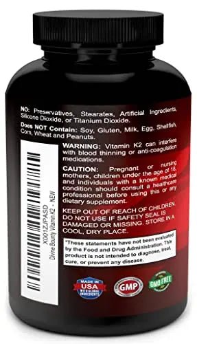Vitamin K2 (MK7 & MK4) with D3 Supplement - Vitamin K & D as MK-7 100mcg, MK-4 500mcg - TrustMedUSA