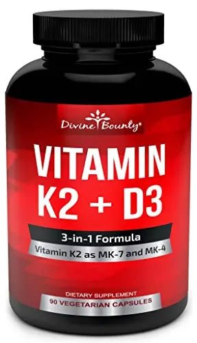 Vitamin K2 (MK7 & MK4) with D3 Supplement - Vitamin K & D as MK-7 100mcg, MK-4 500mcg - TrustMedUSA