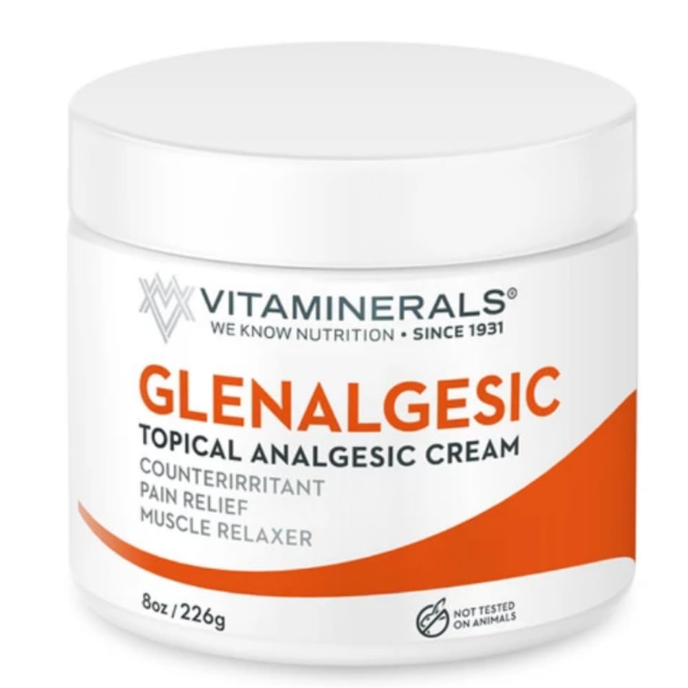 Vitaminerals 171 Glenalgesic® Pain Support Analgesic Balm, Muscle & Joint | Maximum Strength | Menthol | Camphor (8 oz) - TrustMedUSA