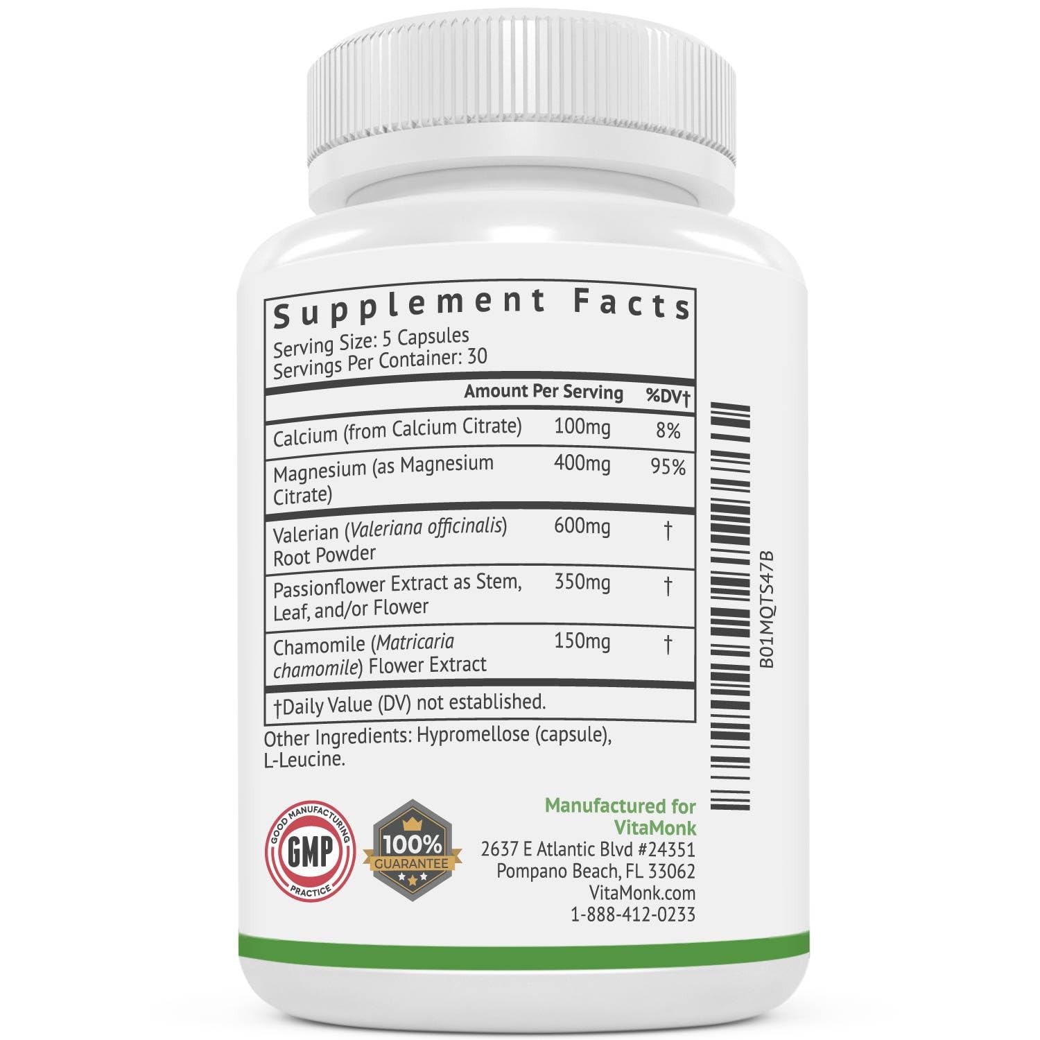 VitaMonk Relaxeril™ All-Natural Muscle Relaxer - Muscle Relaxer Supplement - Complete Muscle Relaxing Formula - TrustMedUSA