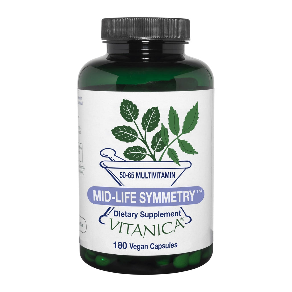 Vitanica - Mid-Life Symmetry, 50-65 High Potency Daily Multivitamin and Mineral, Vegan, 180 Capsules - TrustMedUSA