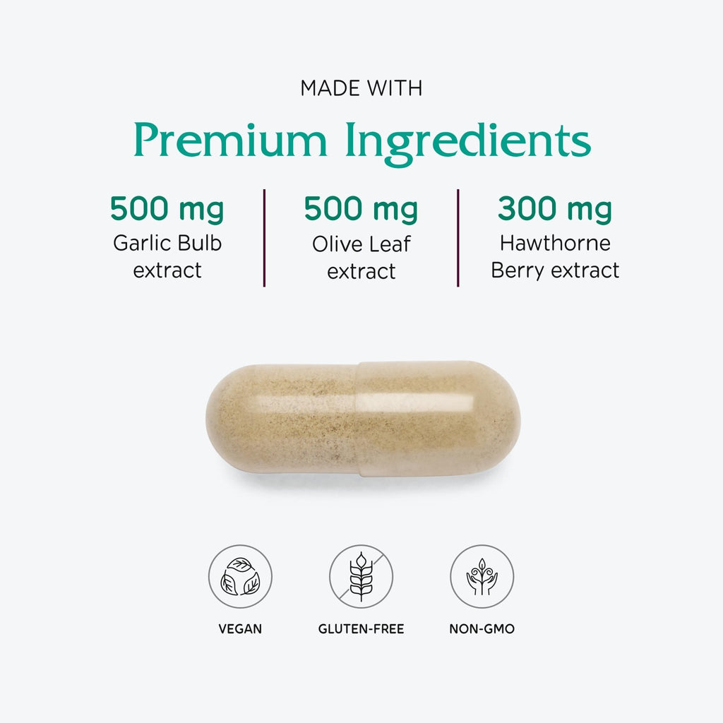 Vitanica VasoBlend - Heart Health Supplement with Folic Acid, Magnesium, CoQ10 & Terminalia Arjuna Bark - Heart Health Supplement - Consumer Line - 90 Vegan Caps - TrustMedUSA