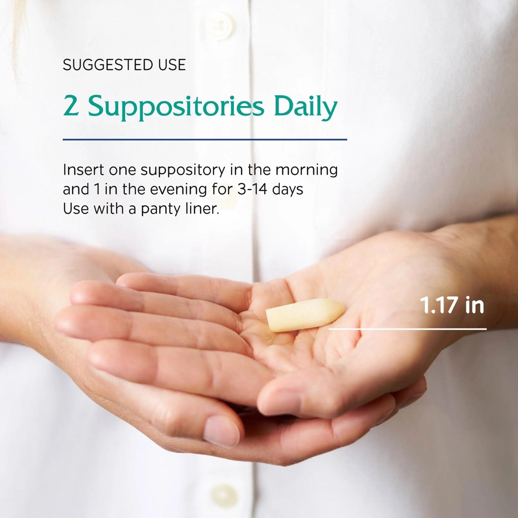 Vitanica Yeast Arrest, Homeopathic Vaginal Suppositories, for Yeast Infection Symptoms, Relieves Burning, Itching & Discharge, with Boric Acid, Tea Tree Oil & Probiotics, Vegan (Pro Logo, 14ct) - TrustMedUSA