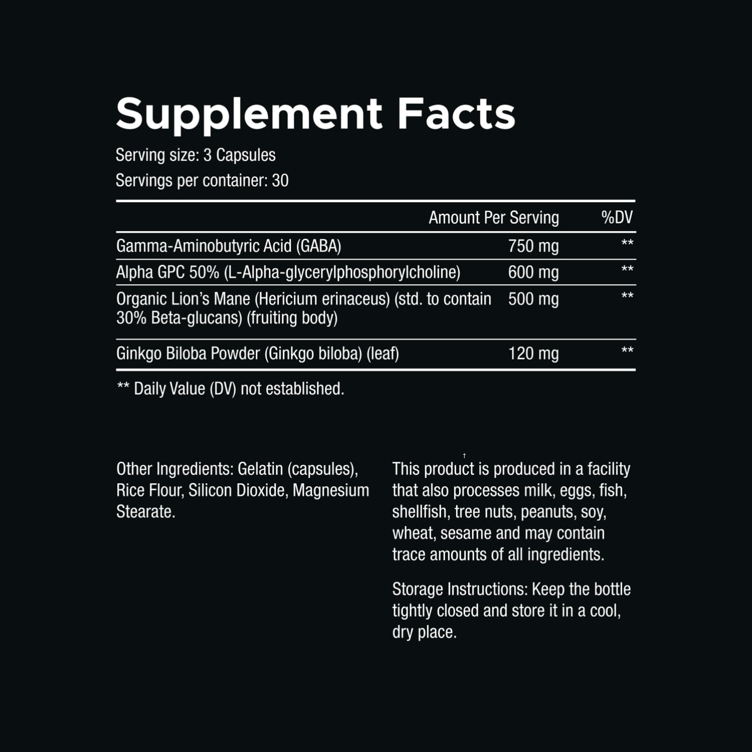 VITARA Focus First– Calm, Clear, Mental Focus Nootropic | Brain Support with Alpha GPC, Lion's Mane, GABA & Ginkgo Biloba - TrustMedUSA