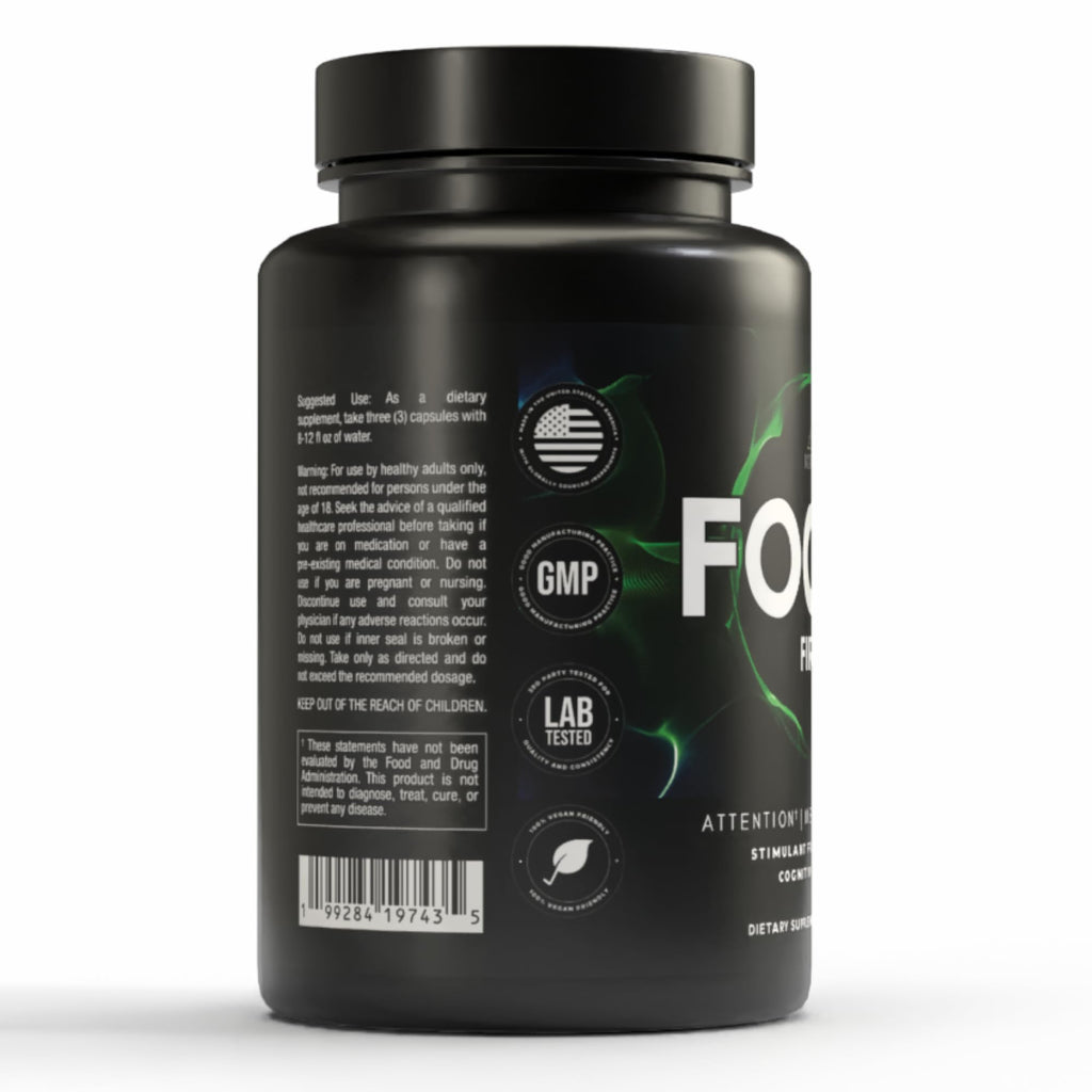 VITARA Focus First– Calm, Clear, Mental Focus Nootropic | Brain Support with Alpha GPC, Lion's Mane, GABA & Ginkgo Biloba - TrustMedUSA