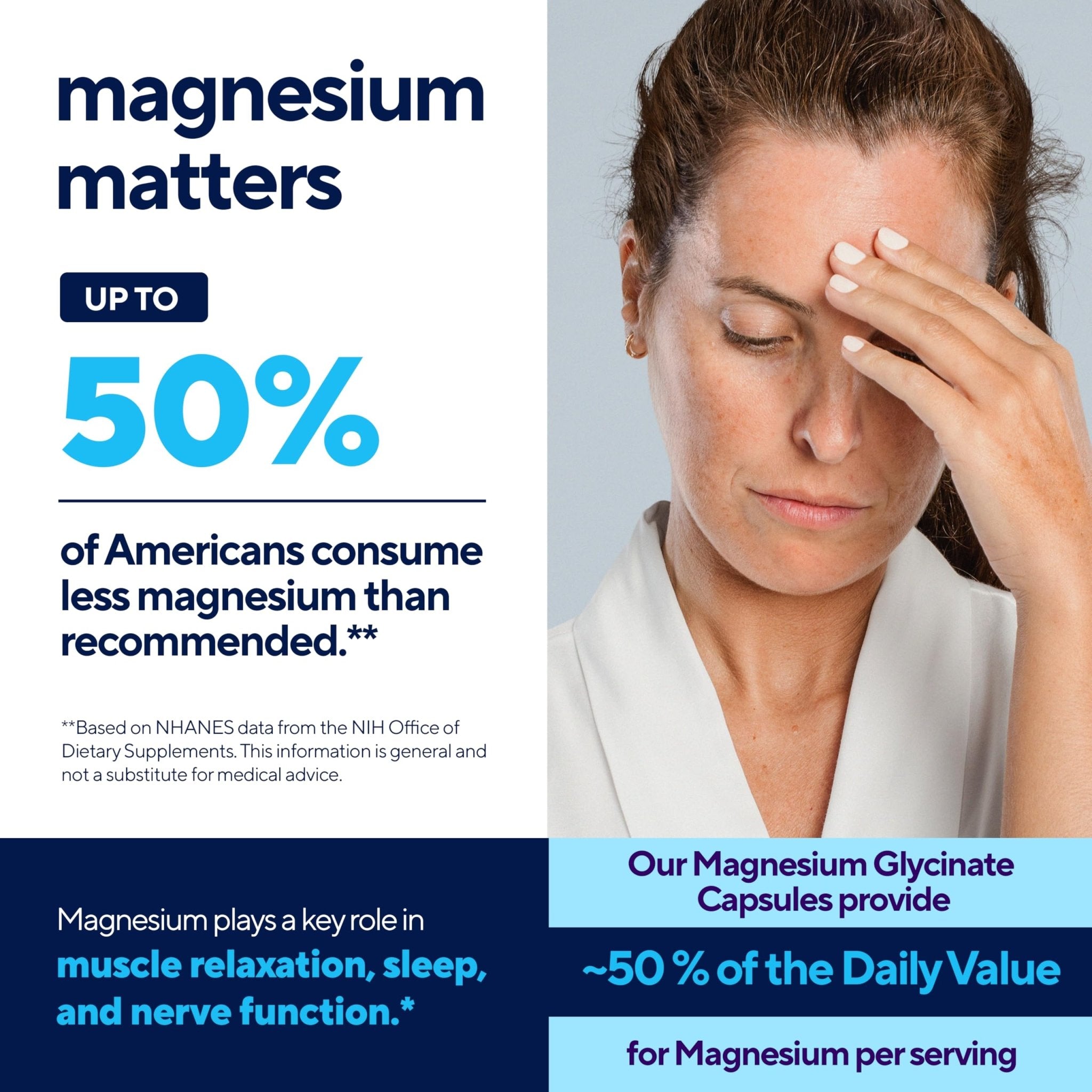 VitaUp Magnesium Glycinate 200mg - USA Made, Highly Absorbed, Non-GMO Magnesium for Relaxation, Deep Sleep, Bones & Heart - TrustMedUSA