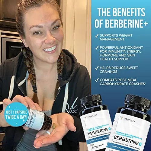 Vitauthority Extra Strength Berberine with Ceylon Cinnamon High Absorption - TrustMedUSA
