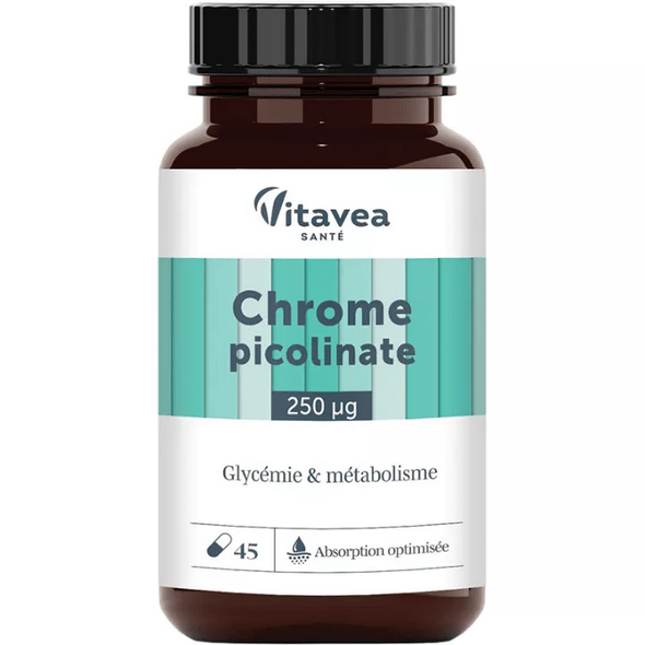 Vitavea Chrome Picolinate 250µg Glycemia & Metabolism 45 capsules - TrustMedUSA