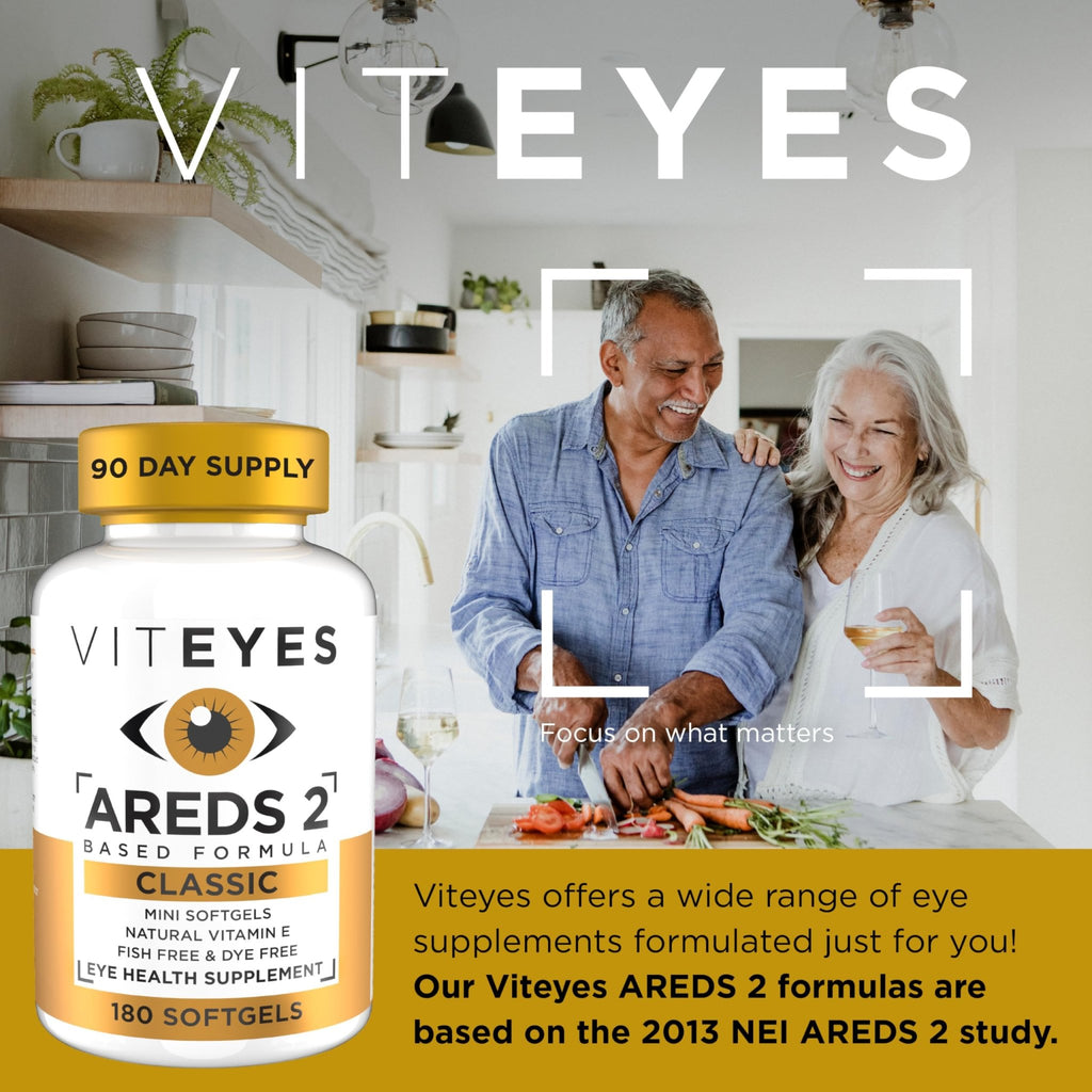 Viteyes AREDS 2 Classic Macular Health Formula Softgels, Eye Health Vitamin to Support Macular Health, Lower Zinc, Eye Vitamins, Macular Vitamins, Beta-Carotene Free, 180 Softgels - TrustMedUSA