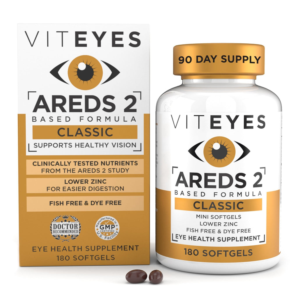 Viteyes AREDS 2 Classic Macular Health Formula Softgels, Eye Health Vitamin to Support Macular Health, Lower Zinc, Eye Vitamins, Macular Vitamins, Beta-Carotene Free, 180 Softgels - TrustMedUSA