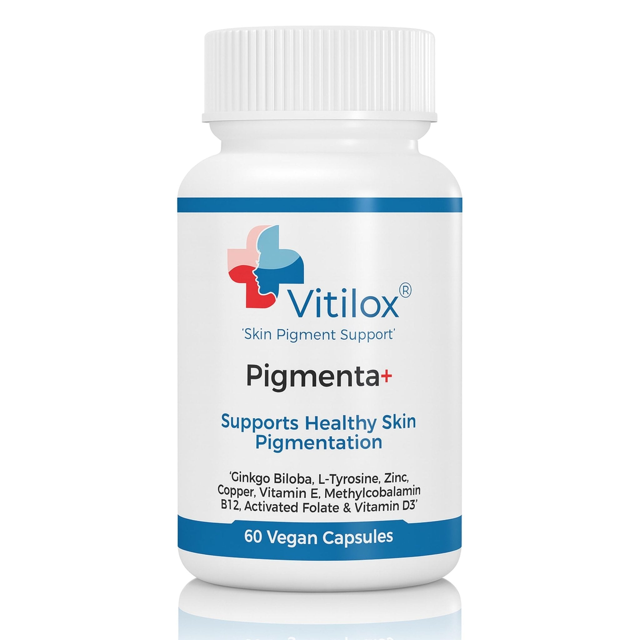 Vitilox Pigmenta+ Advanced, Skin Tone Support Supplement – 60 Tablets | 2 Months | Natural Vitiligo Skin Pigmentation Support | Reduce White Body Spots - TrustMedUSA