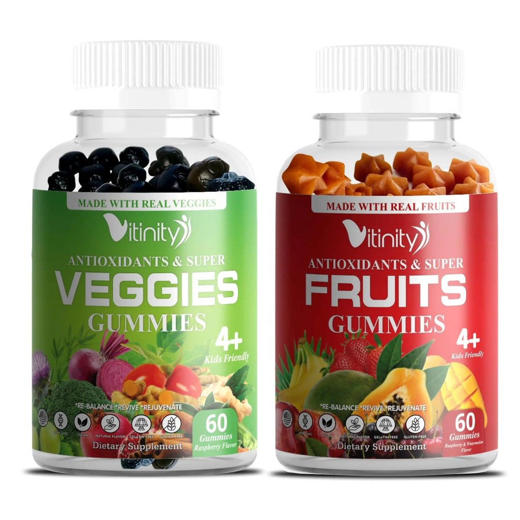 VITINITY Made with Real Fruit-Real Veggie Gummies-Superfood Vegetable Vitamin Sup - TrustMedUSA