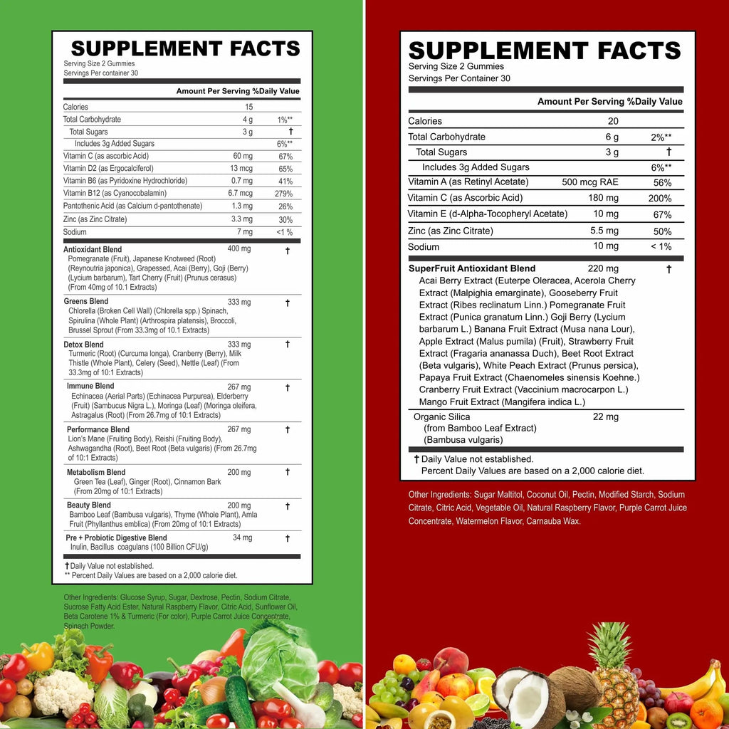 VITINITY Made with Real Fruit-Real Veggie Gummies-Superfood Vegetable Vitamin Sup - TrustMedUSA