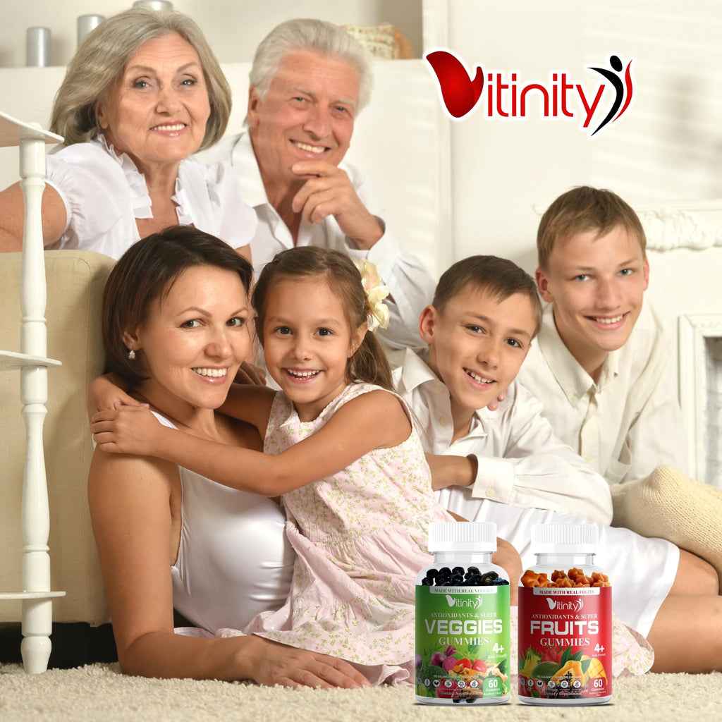 VITINITY Made with Real Fruit-Real Veggie Gummies-Superfood Vegetable Vitamin Supplement for Women,Men,Kids-Blend of Fruit and Greens for Daily Health.Fruits and Vegetables Supplements (30-Day Supply) - TrustMedUSA