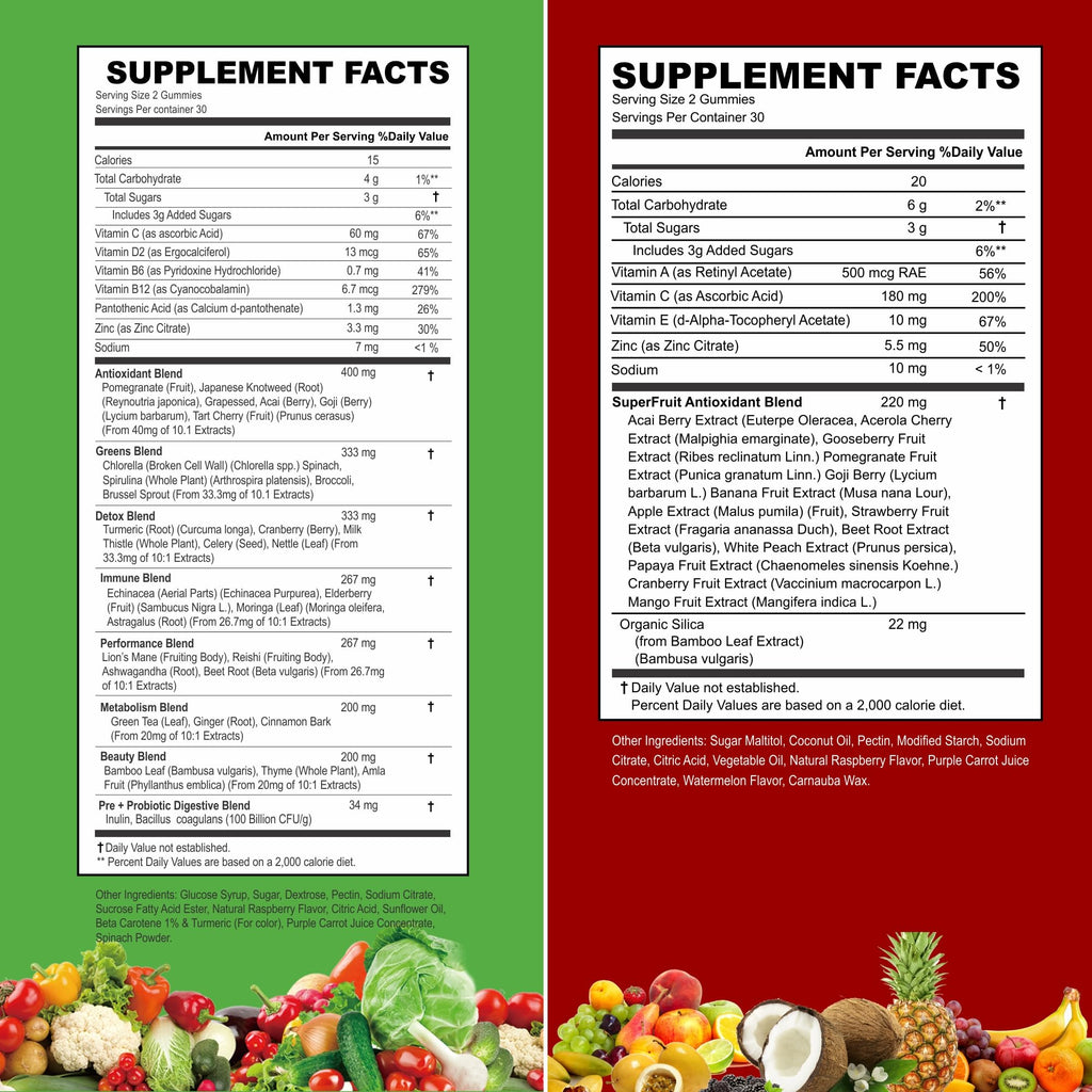 VITINITY Made with Real Fruit-Real Veggie Gummies-Superfood Vegetable Vitamin Supplement for Women,Men,Kids-Blend of Fruit and Greens for Daily Health.Fruits and Vegetables Supplements (30-Day Supply) - TrustMedUSA
