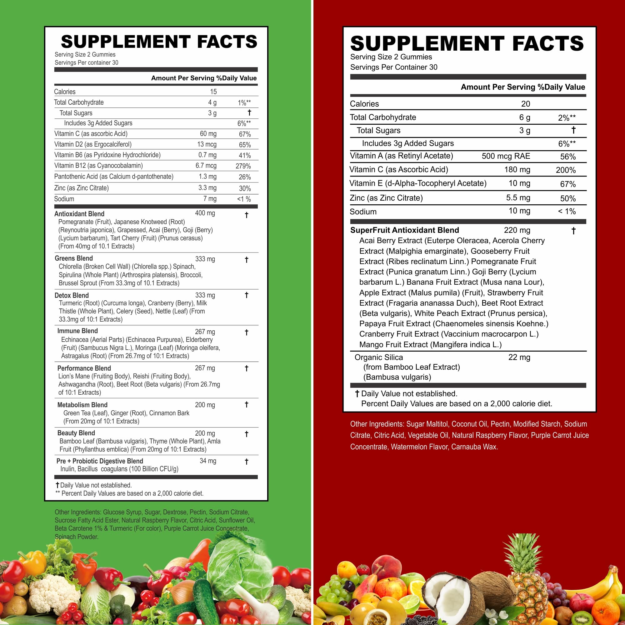 VITINITY Made with Real Fruit-Real Veggie Gummies-Superfood Vegetable Vitamin Supplement for Women,Men,Kids-Blend of Fruit and Greens for Daily Health.Fruits and Vegetables Supplements (30-Day Supply) - TrustMedUSA